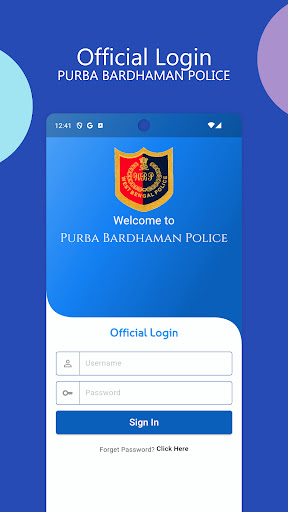 Android application P Bardhaman Police RT Vehicle screenshort