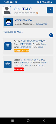 SEMEC - Matrícula On-line Screen 3