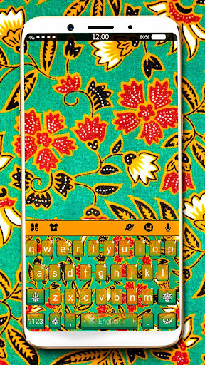 Android application Batik Style Keyboard Theme screenshort