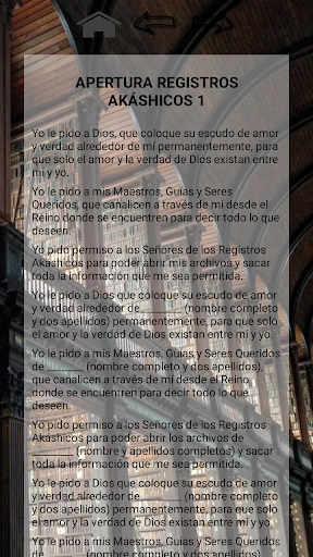 Android application Registros Akashicos screenshort