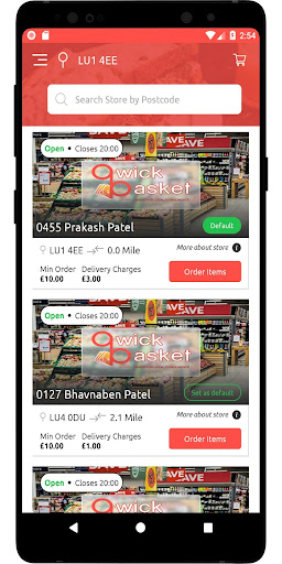 QwickBasket Screen 2