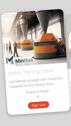 Android application MinRisk Training screenshort