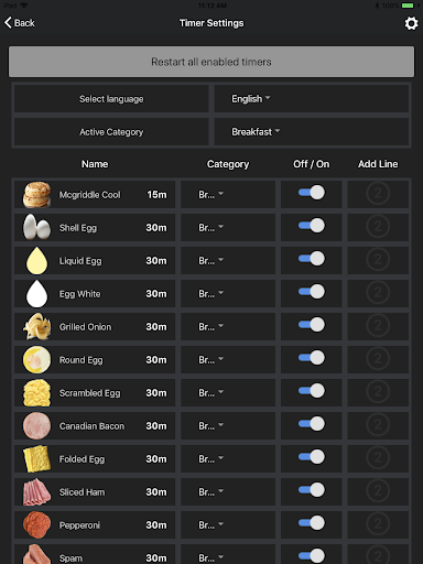Android application McDonalds Prep Timer screenshort