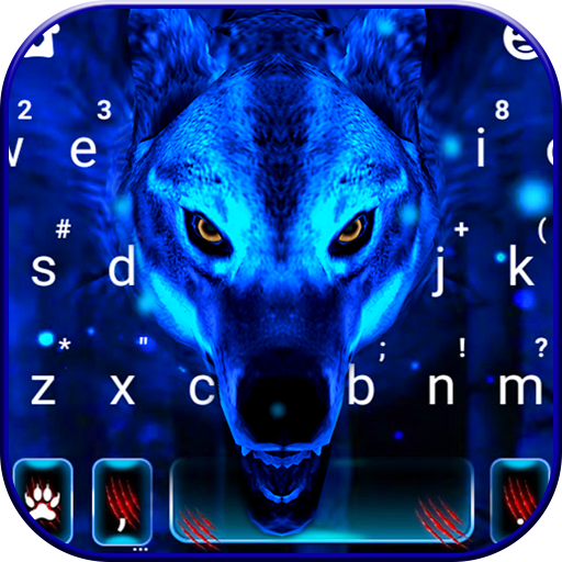 Ice Wolf 3D Keyboard Theme