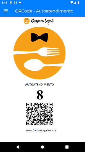Android application Garçom Legal - Autoatendimento screenshort