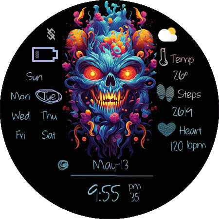 BFF63- Neon Art Skull colorful screenshot 19