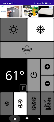 remote BlueStar AC no settings Screen 2