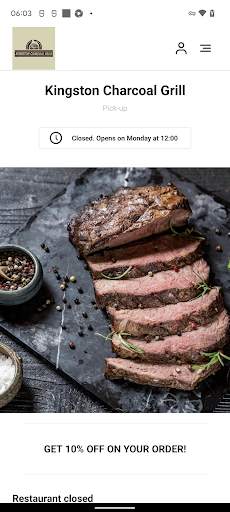 Android application Kingston Charcoal Grill screenshort