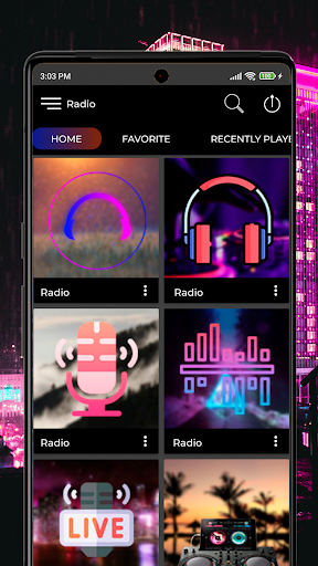 Android application Radio Playback Music Live FM screenshort