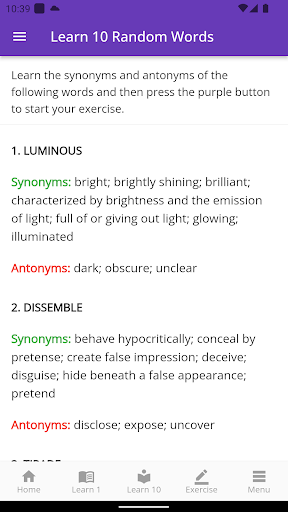 BBA Admission Vocabulary Screen 2
