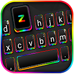 Cover Image of Download Black Rainbow Light Keyboard T  APK