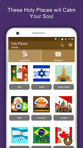 Android application Holy Places Travel & Explore G screenshort