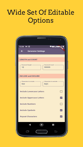 Screenshot of Secure Password Generator