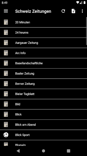 Schweiz Zeitungen Screen 2