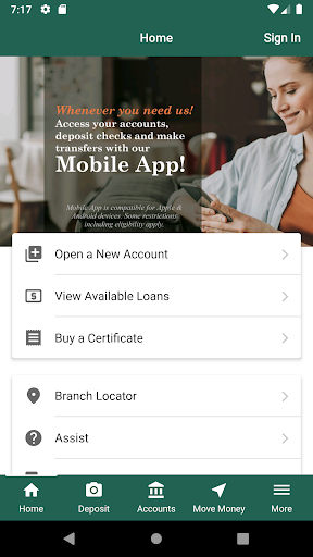 First Trust Credit Union Screen 2