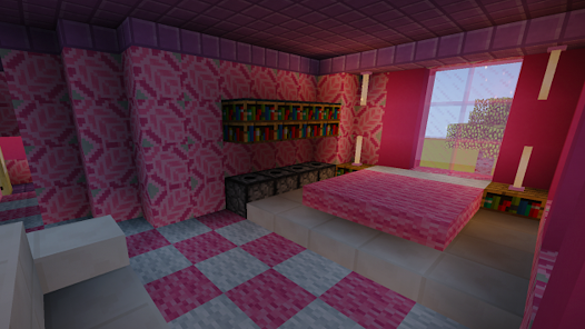 Pink Doll House For Mcpe Apps On, How To Build A Princess Bed In Minecraft