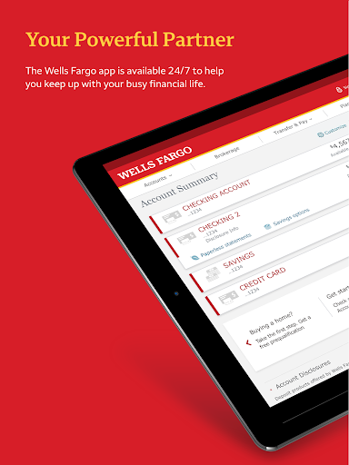 Screenshot of Wells Fargo Mobile®