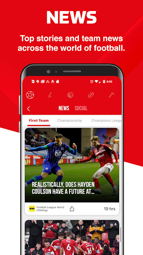 Android application TheTeessiders - Live Scores screenshort