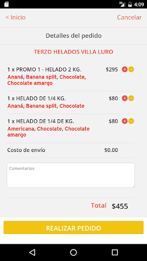 Terzo Helados Screen 3