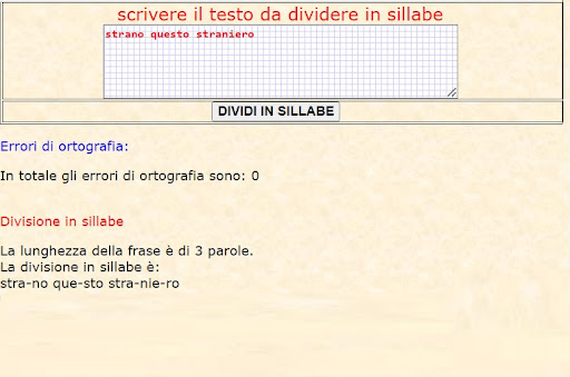 Divisione in sillabe Screen 3