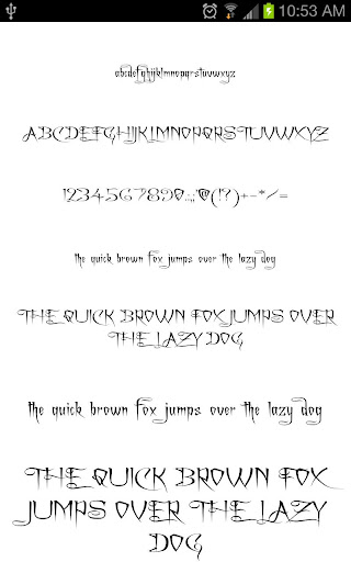 Android application Gothic Fonts Message Maker screenshort