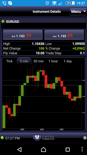 Capital Street Mobile Trader Screen 3