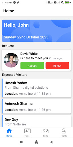 Android application DoorDesk Host screenshort