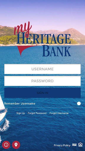 Android application myHeritage Bank screenshort