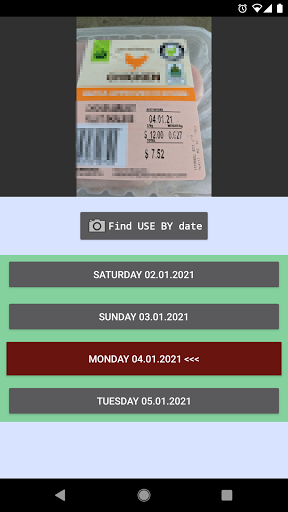 Before USE BY Screen 2