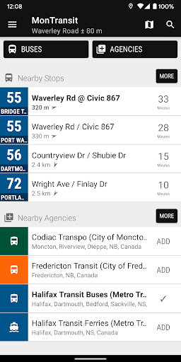 Android application Halifax Transit Bus - MonTran… screenshort