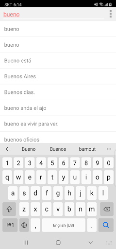 Android application Todos Diccionario Español screenshort