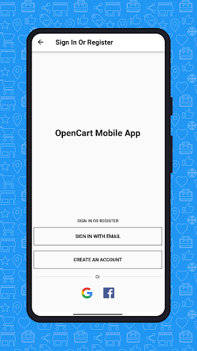 Android application OpenCart Mobile App screenshort