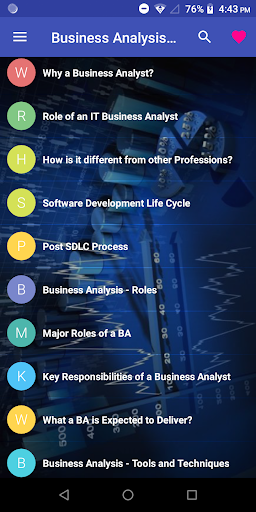 Android application Business Analysis Pro screenshort