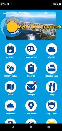 Android application Myrtle Beach Travel Park screenshort