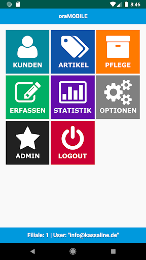 Android application oraLOG Mobile screenshort