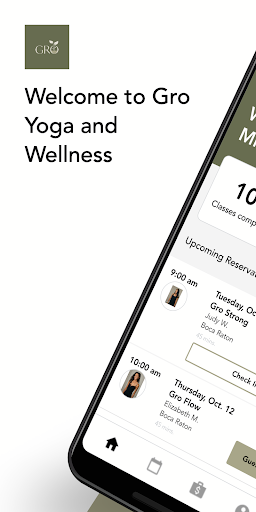 Android application Gro Yoga and Wellness screenshort