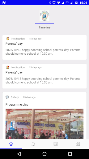 Android application Happy Boarding School Pokhara screenshort