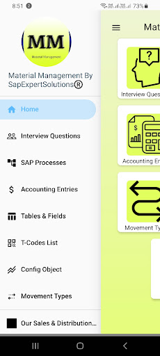 Android application SAP MM (Material Mgmt) Learn screenshort