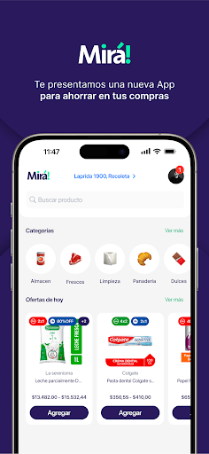 Android application Mirá Precios screenshort