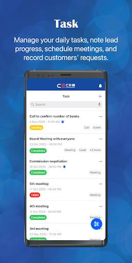 Android application Cotafer CRM screenshort