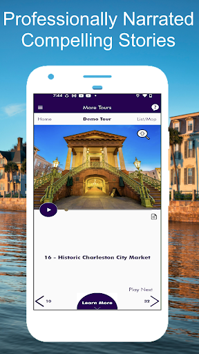 Screenshot of Charleston GPS Audio Guide