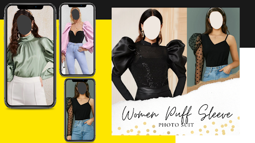 Android application Women Puff Sleeve Photo Suit screenshort