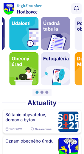 Android application Hodkovce screenshort