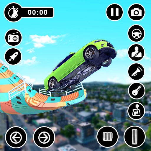 Android application Mega Car Stunt Driving Race screenshort