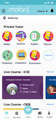 Mofarij : Private Tutors Screen 2