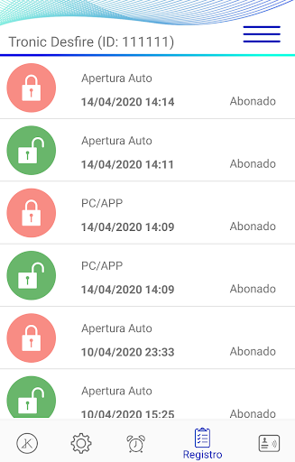 Android application Keya Control screenshort