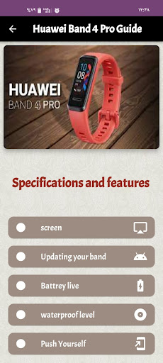 Huawei Band 4 Pro Guide