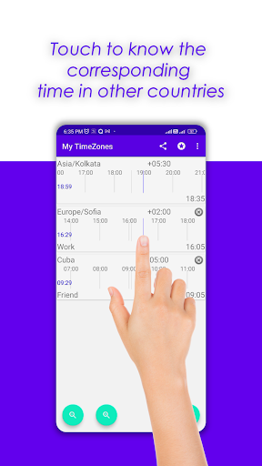 Android application My TimeZones screenshort