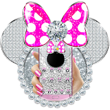 Silver Diamond Minny Bowknot Theme icon