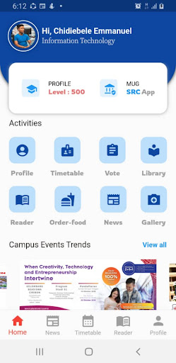 MUG App Screen 3